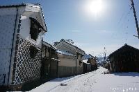 稲荷山 大雪と青空