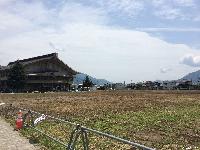 千曲市社会福祉協議会の建物や公園が撤去され　更埴体育館のみの更地に