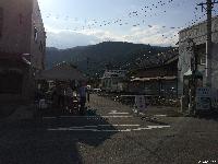 稲荷山町 お花市 ビンゴ会場準備中