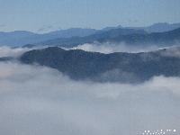 善光寺平にかかる霧