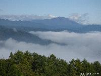 善光寺平にかかる霧
