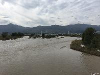 台風通過後の1日後の千曲川